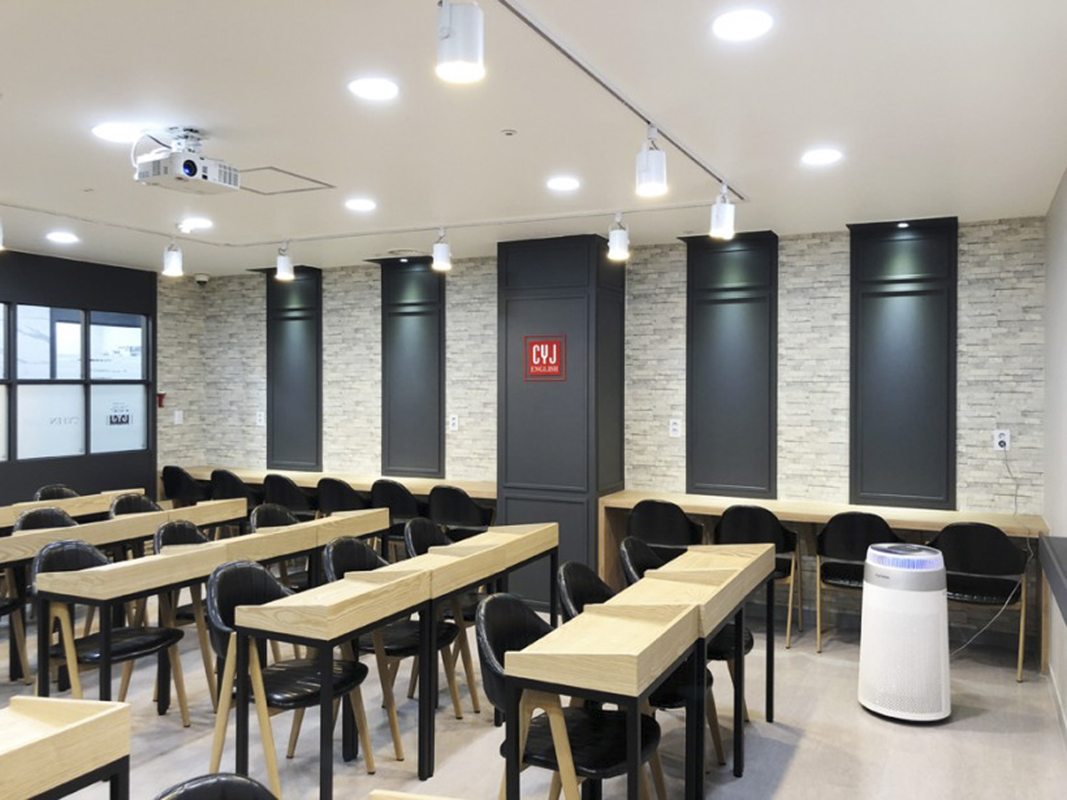 精致简约，100 坪韩国英语学院设计案例-9