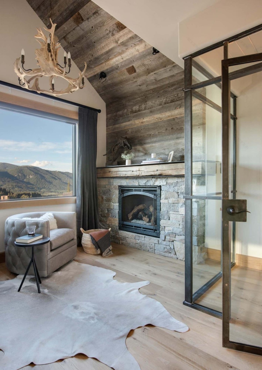 A rustic modern mountain cabin was beautifully reimagined in Big Sky, Montana-6