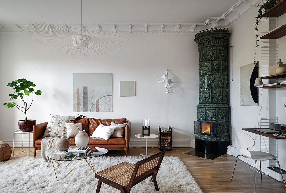 哥德堡优雅绿陶公寓，温暖纹理与现代风格的完美融合-6