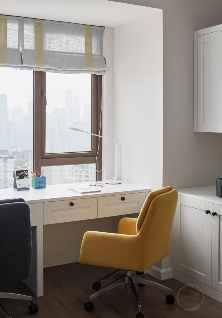 薄荷夏日,书柜壁炉打造清雅空间-8