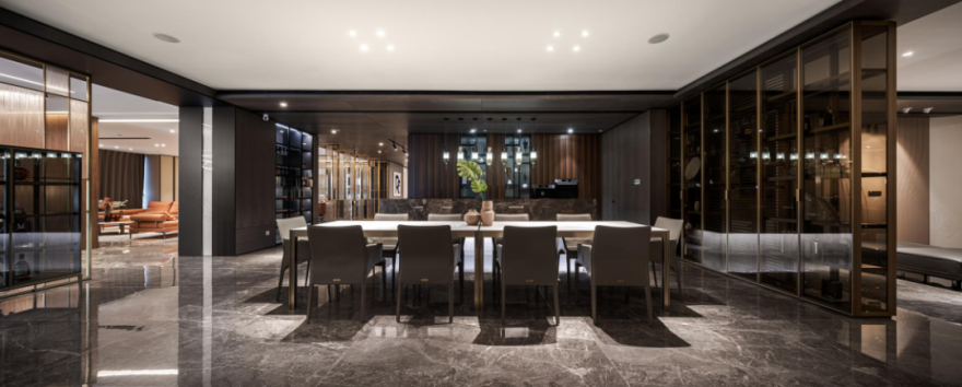 浙江宁波三雄木作展厅 | 木石交织的简约美学空间-24