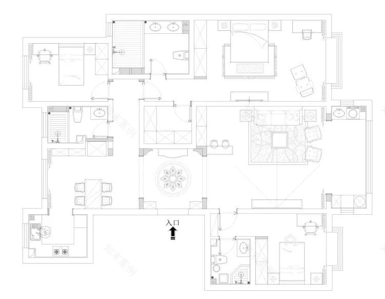 194㎡简欧设计,褪去奢华更显高贵!-43