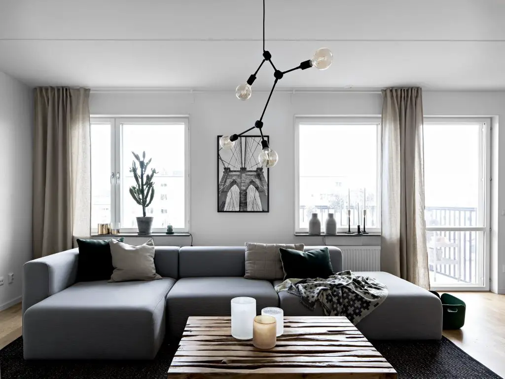 瑞典乌普萨拉灰色皮质公寓 | 典型的斯堪的纳维亚风情-2