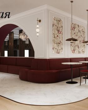 Дизайн проект дворца культуры в стиле неоклассика