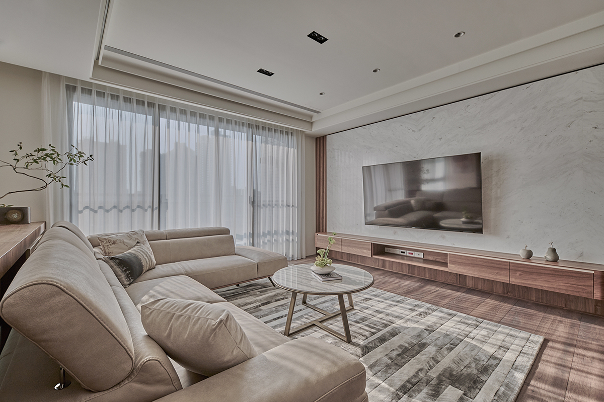 家装设计案例鉴赏——东方侘寂美学，悠然沉静退休宅 -2