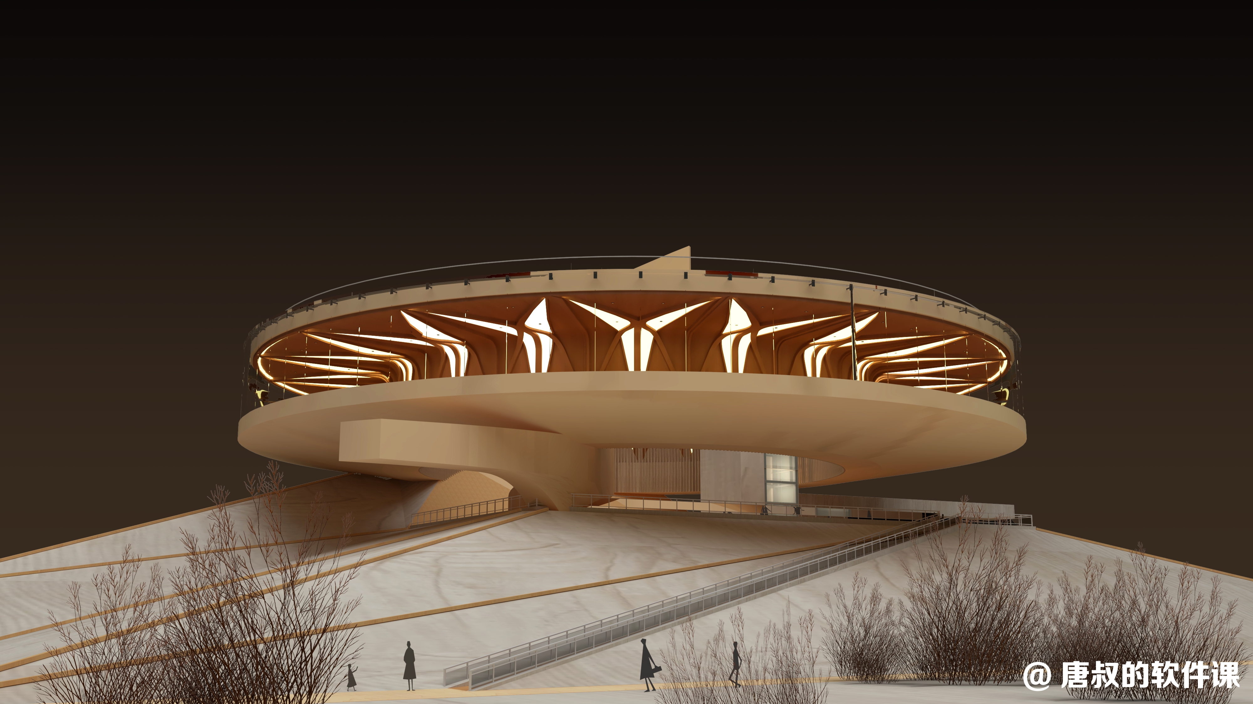 ZhengZhou“城市之冠”—手工模型渲染图-6