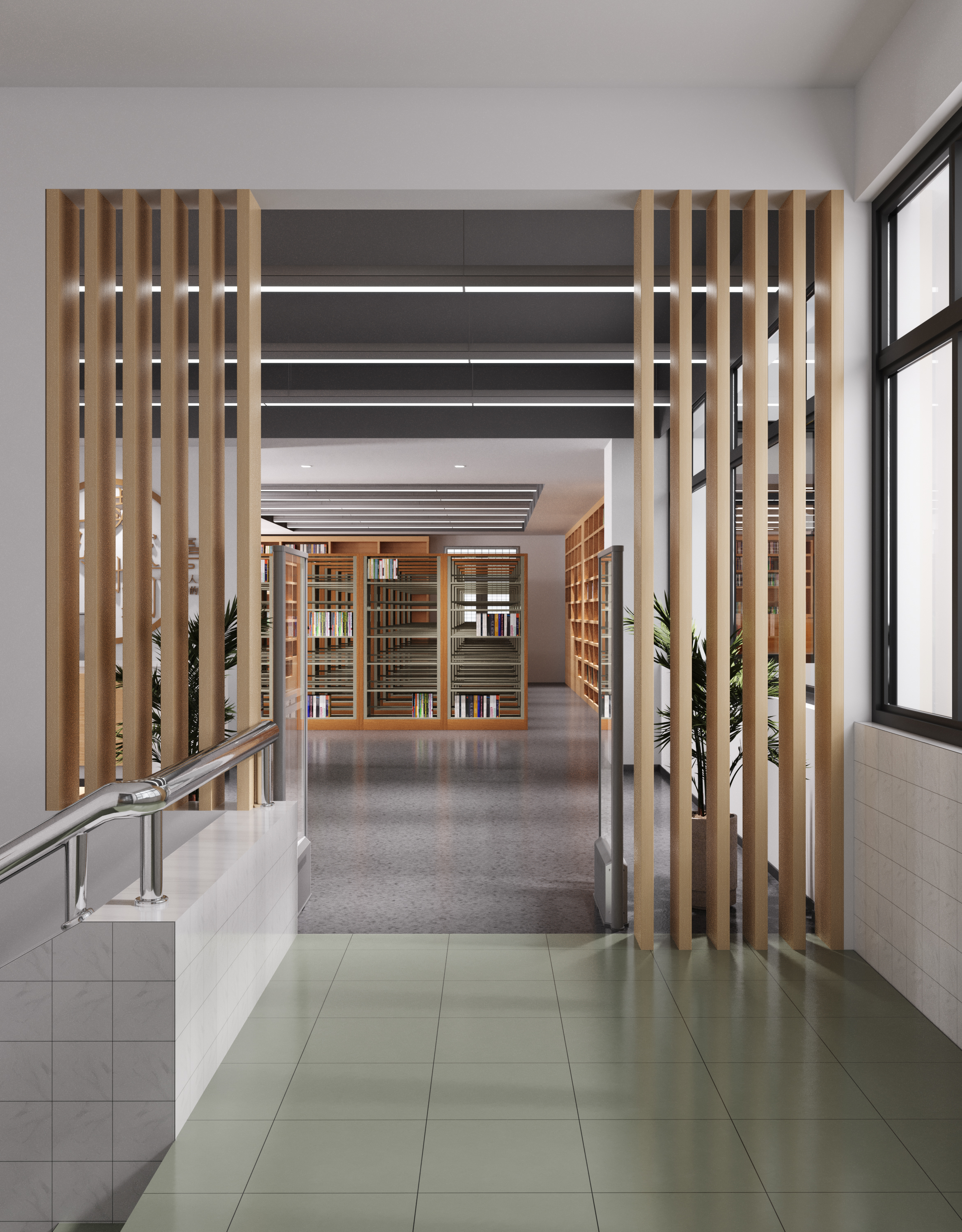 中学图书馆翻新设计-2