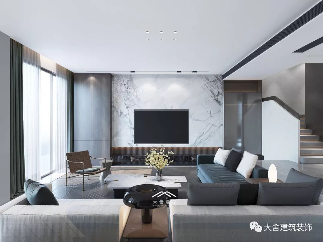 绍兴上虞别墅现代简约轻奢设计案例-11