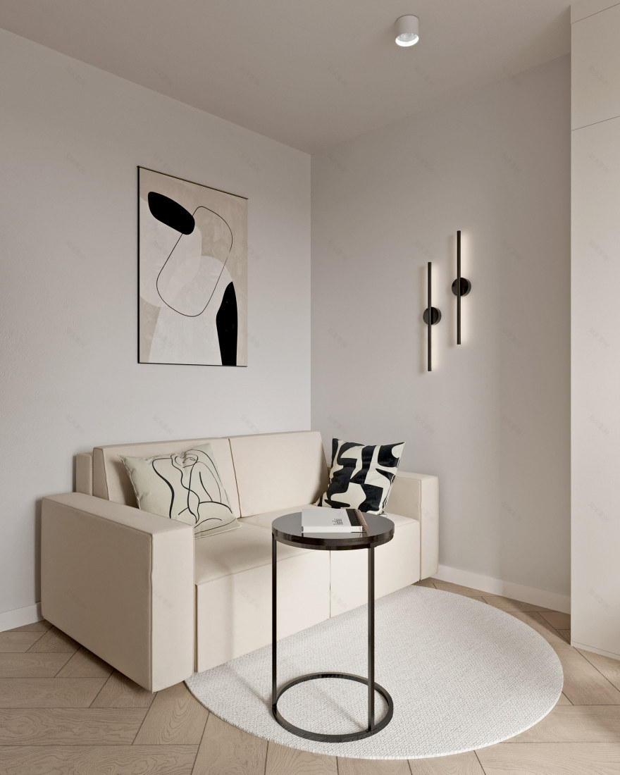 3D Visualization – Private House, 78 m² (Second Floor)-7