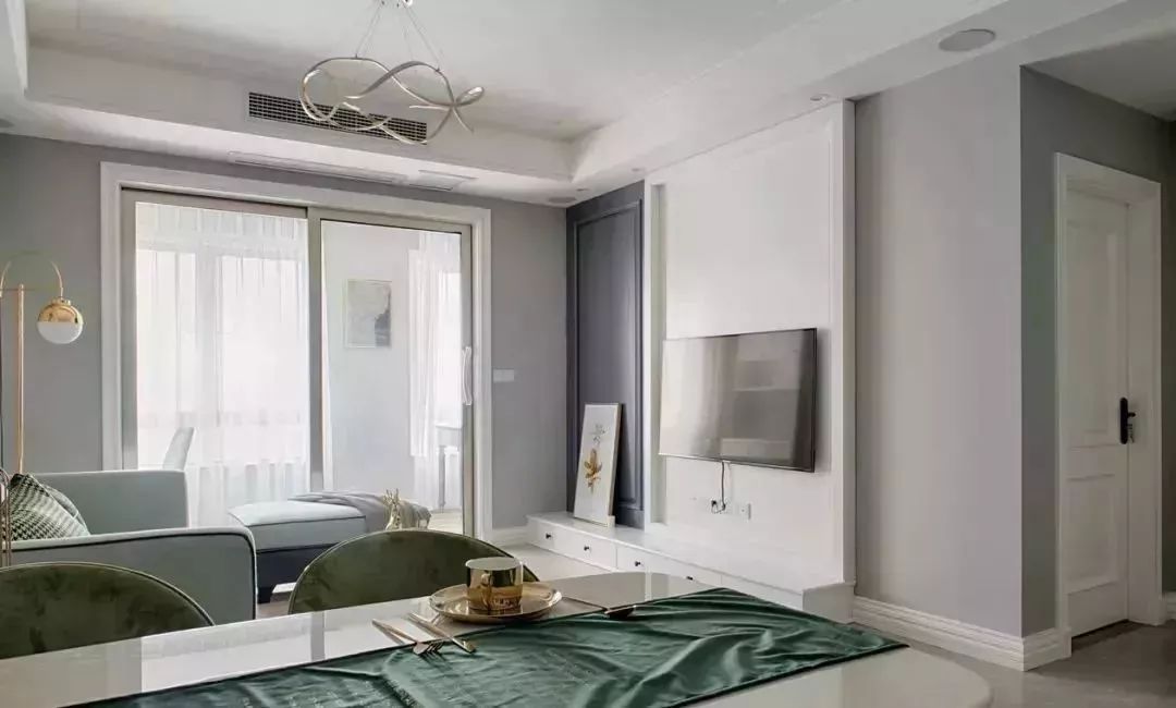 82㎡北欧风小户型，阳台改书房，轻奢餐厅设计-9