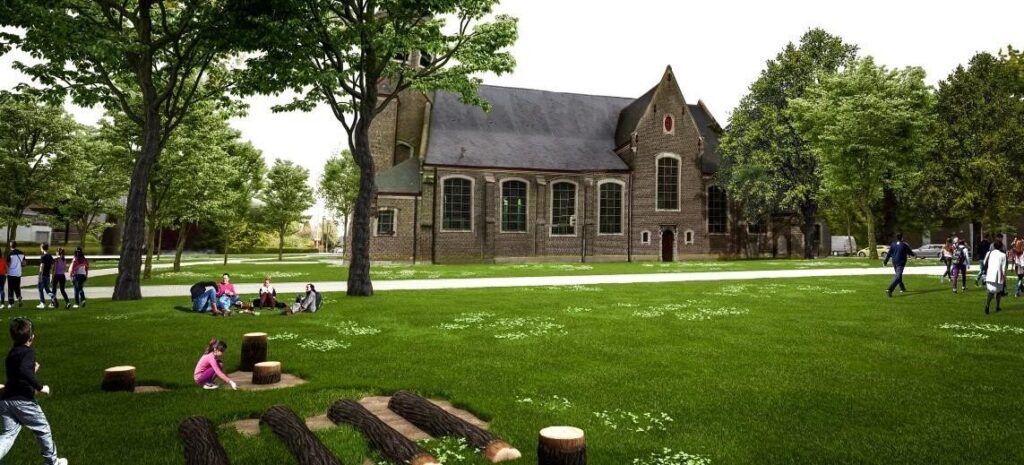 Oostakkerdorp Gent广场改造项目-46