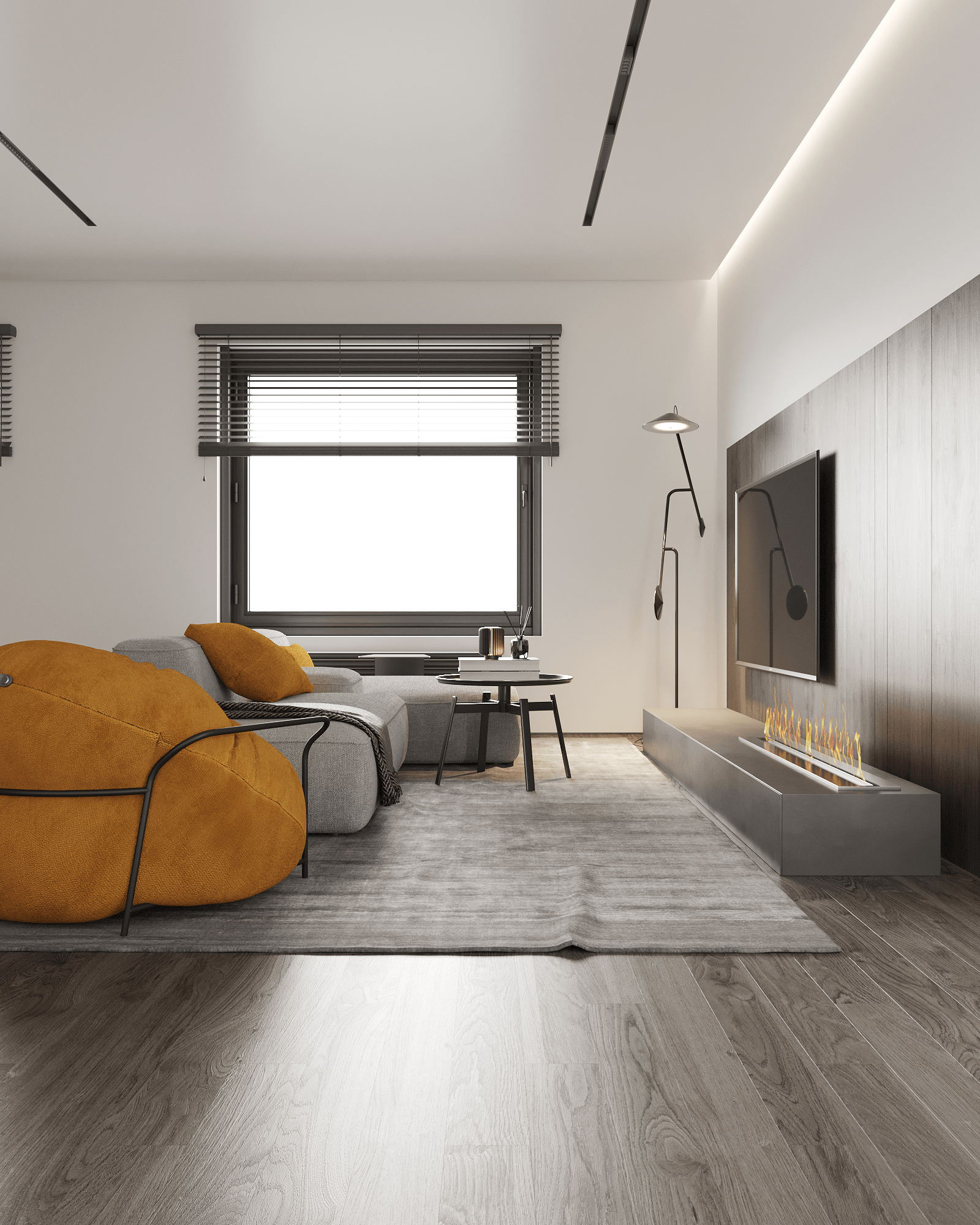 高级灰色系公寓设计 享受一片美好时光。-4