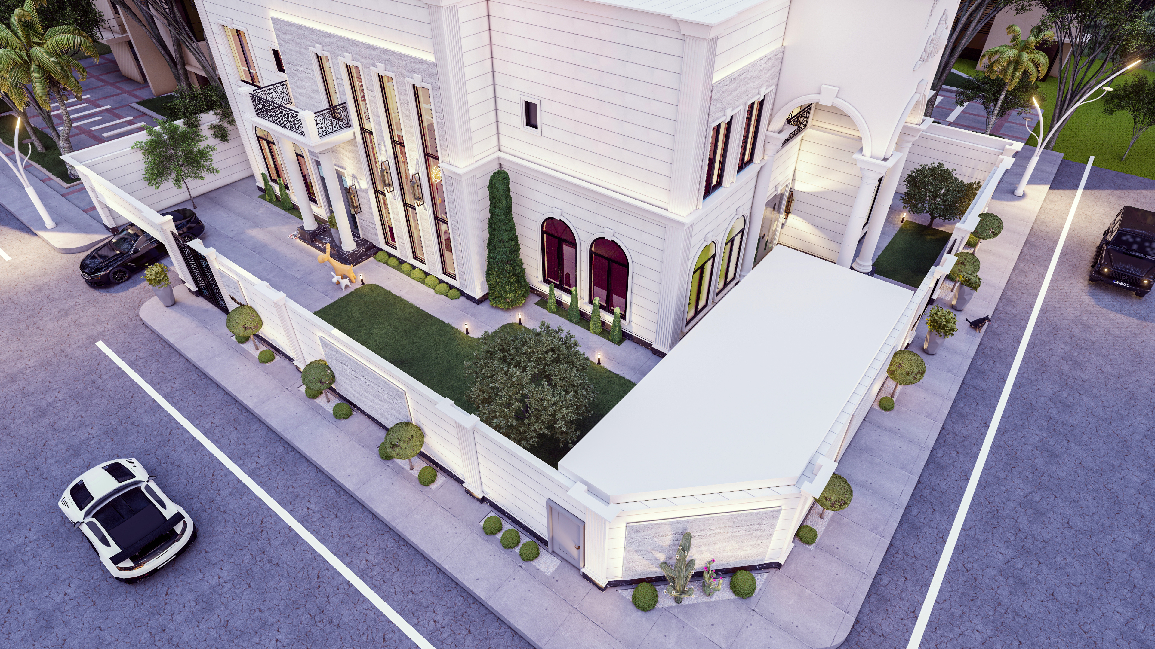 沙特阿拉伯别墅正面丨Construction Palace for decoration-18