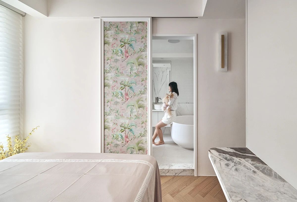 现代法式风格独居女孩的家-41