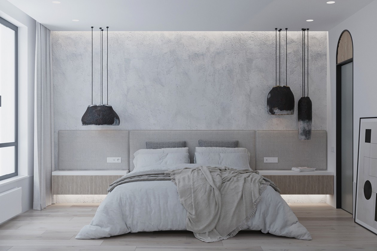 白色系的公寓，自然的点缀 舒服自然-11