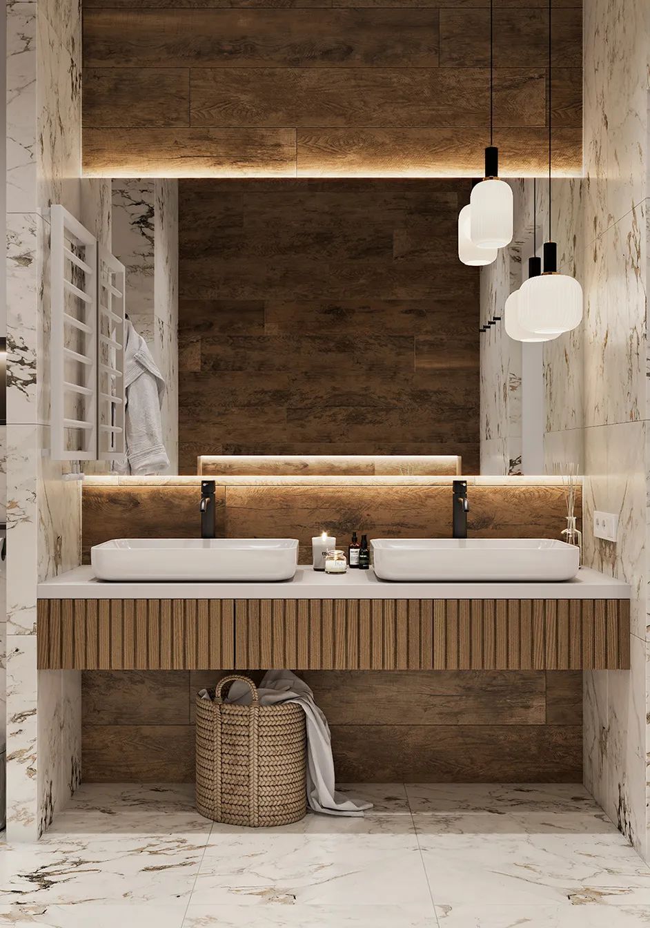 85㎡现代轻奢三居室设计丨Alexander Bocharov-39