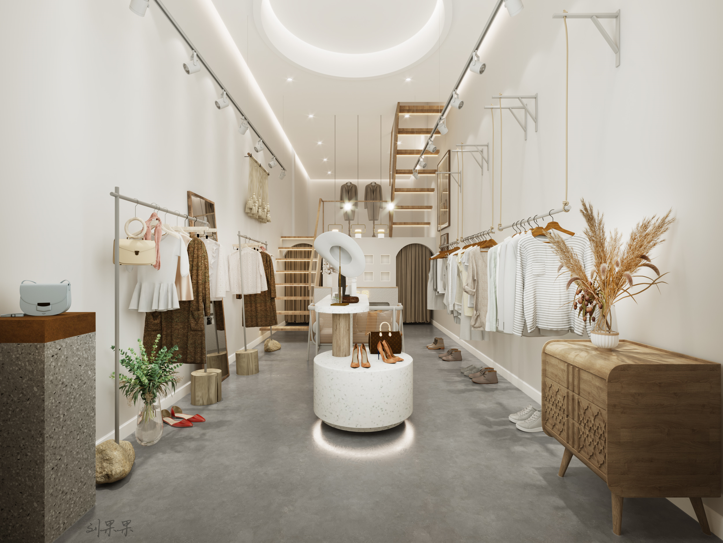 玩转材质和色彩的现代服装店设计合集-9