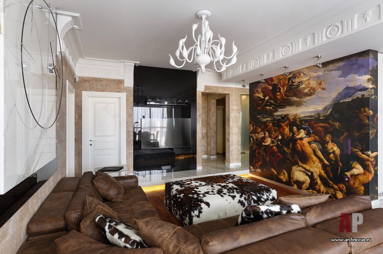 圣彼得堡带经典照片墙的公寓室内设计丨俄罗斯圣彼得堡丨Беляевская Анна,Сморгонская Наталия-13