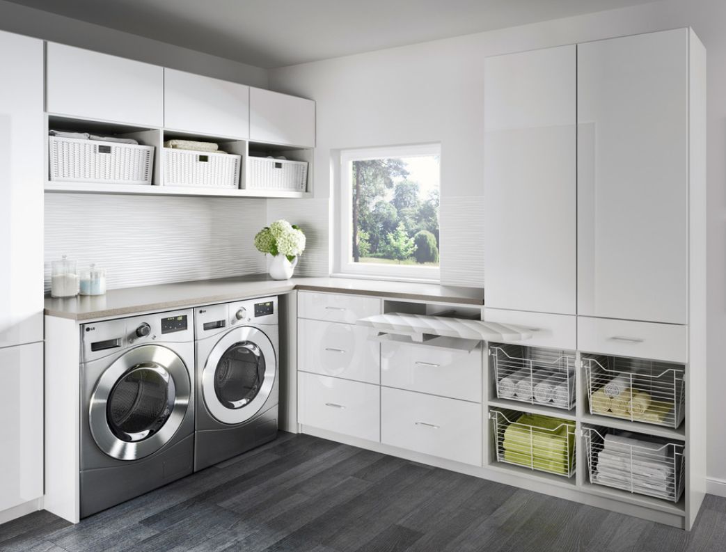Stylish Ways To Take Full Advantage Of Your Laundry Shelves-7