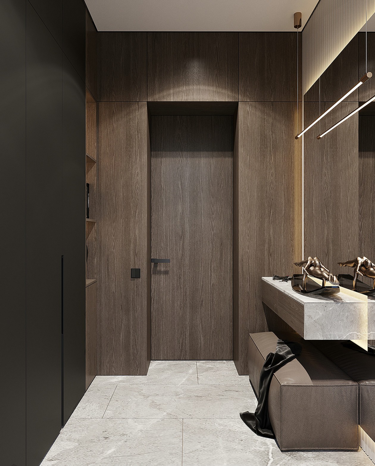 80㎡高级色系公寓设计 这才叫格调！-3