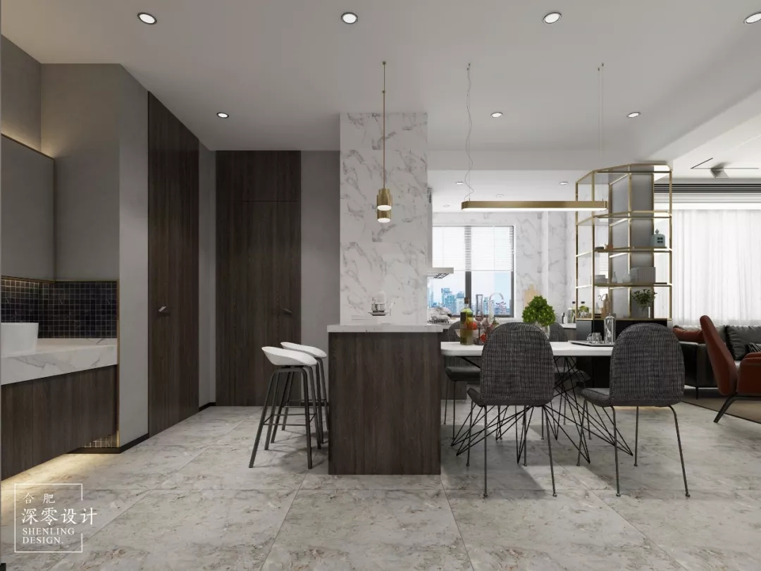 合肥 90㎡现代简约家,半开放式厨房、玻璃隔断打造通透空间-33