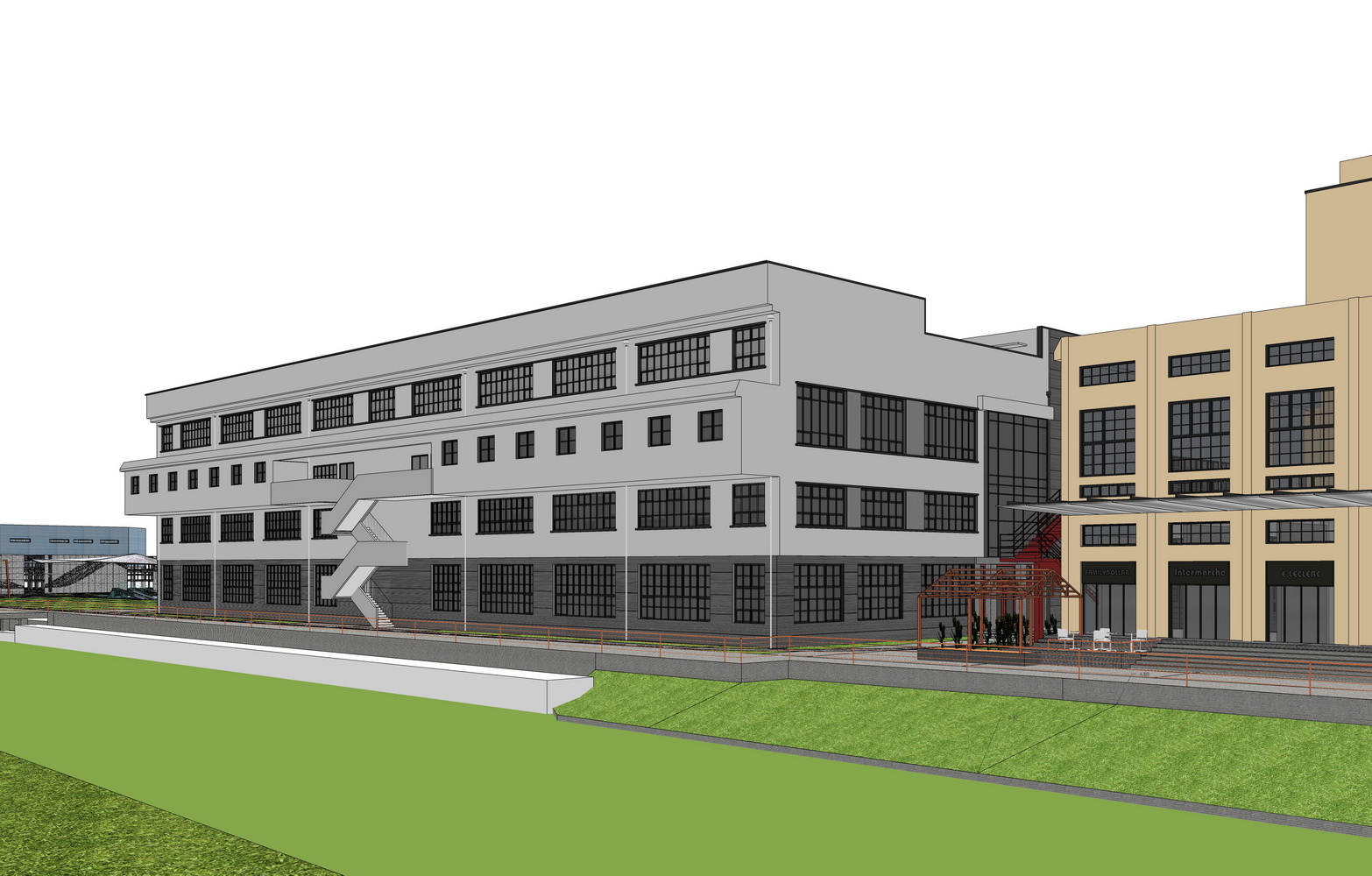厂房改造SU模型-1