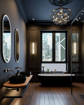 Dark and Moody Bathroom