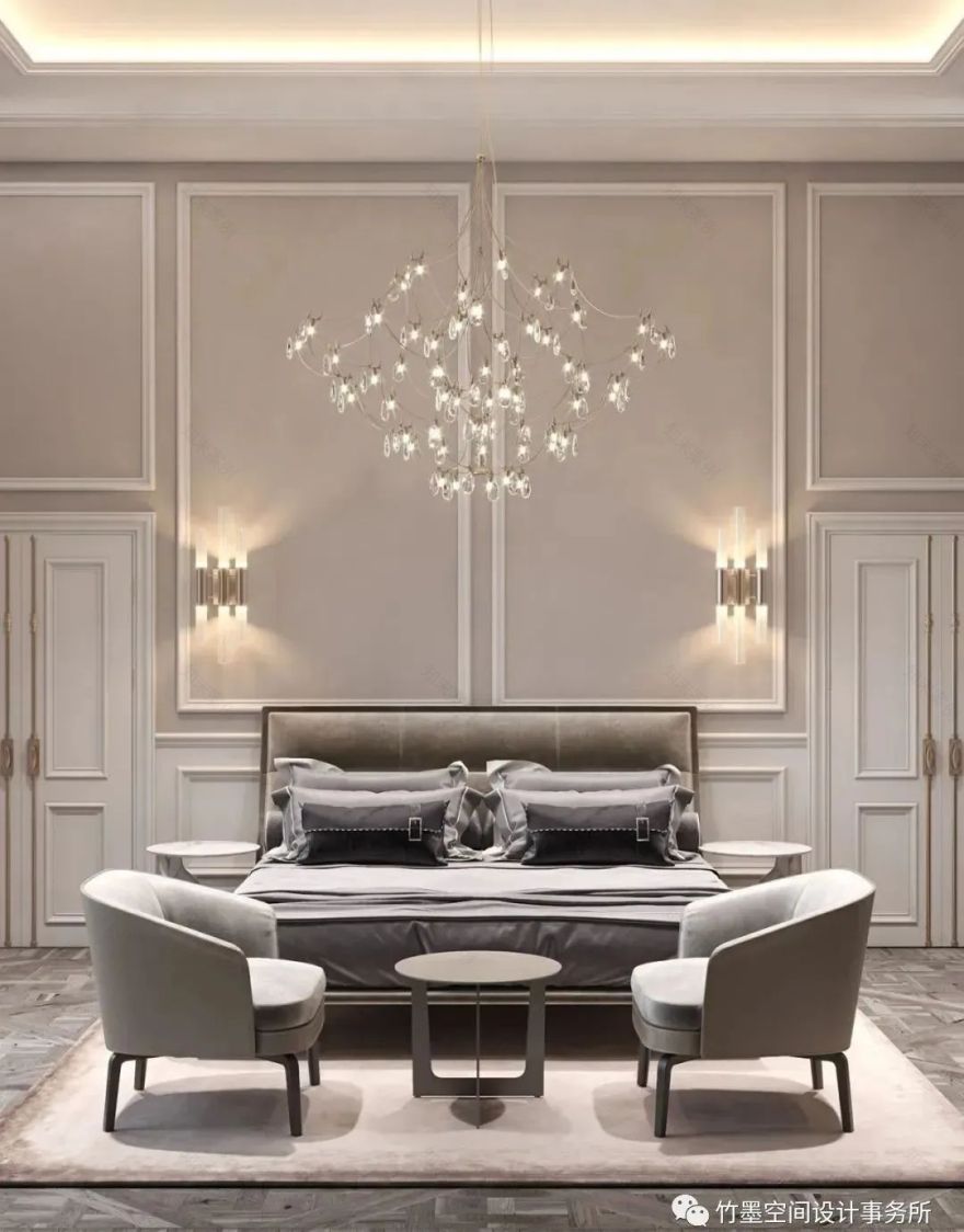 法式轻奢之美·竹墨空间设计事务所 200㎡艺术住宅-31