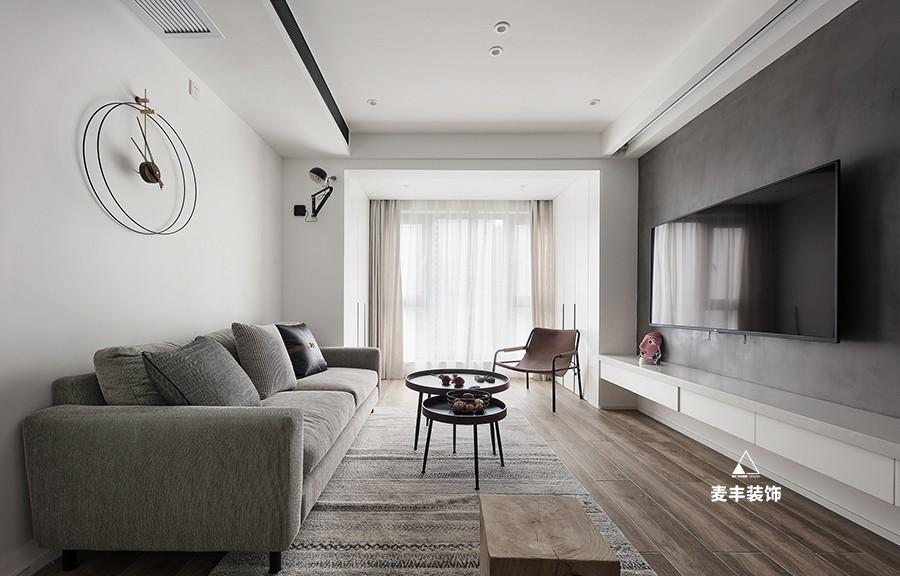 现代极简 90㎡家居,自然与工业的完美碰撞-0