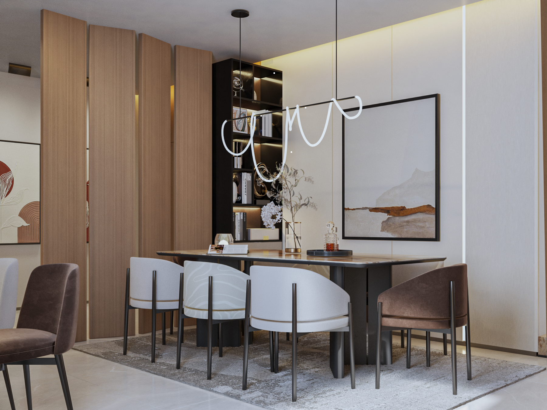 living & dinning and open kitchen-11