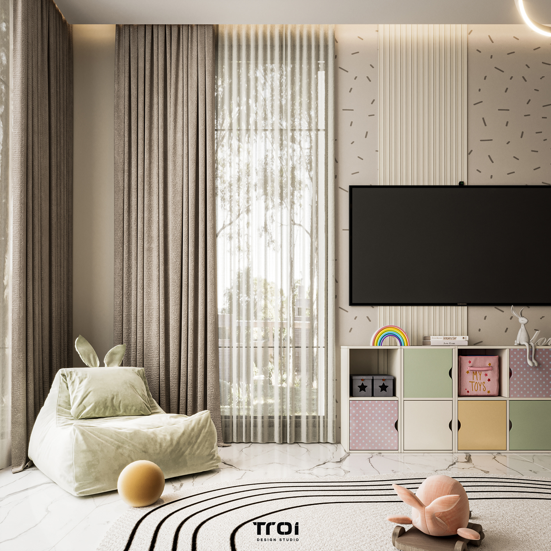 女孩卧室丨阿联酋丨Troi Design Studio-11