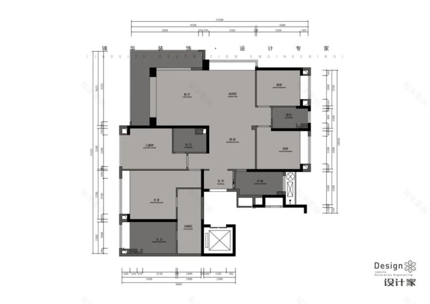 190㎡现代简约风 · 打造一家三口的舒适家丨锦华装饰-8