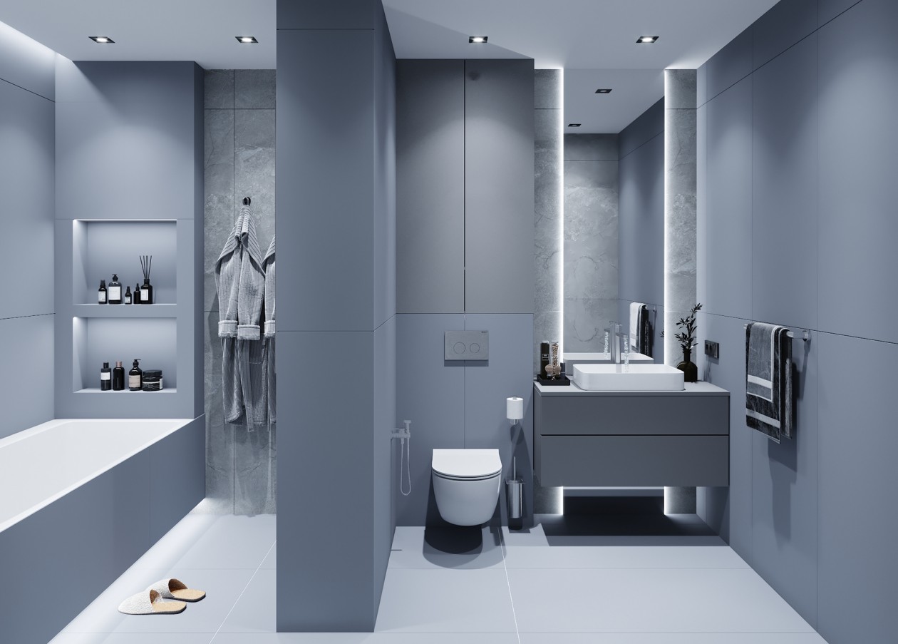 93㎡灰色系空间设计 演绎现代人的精致生活-11