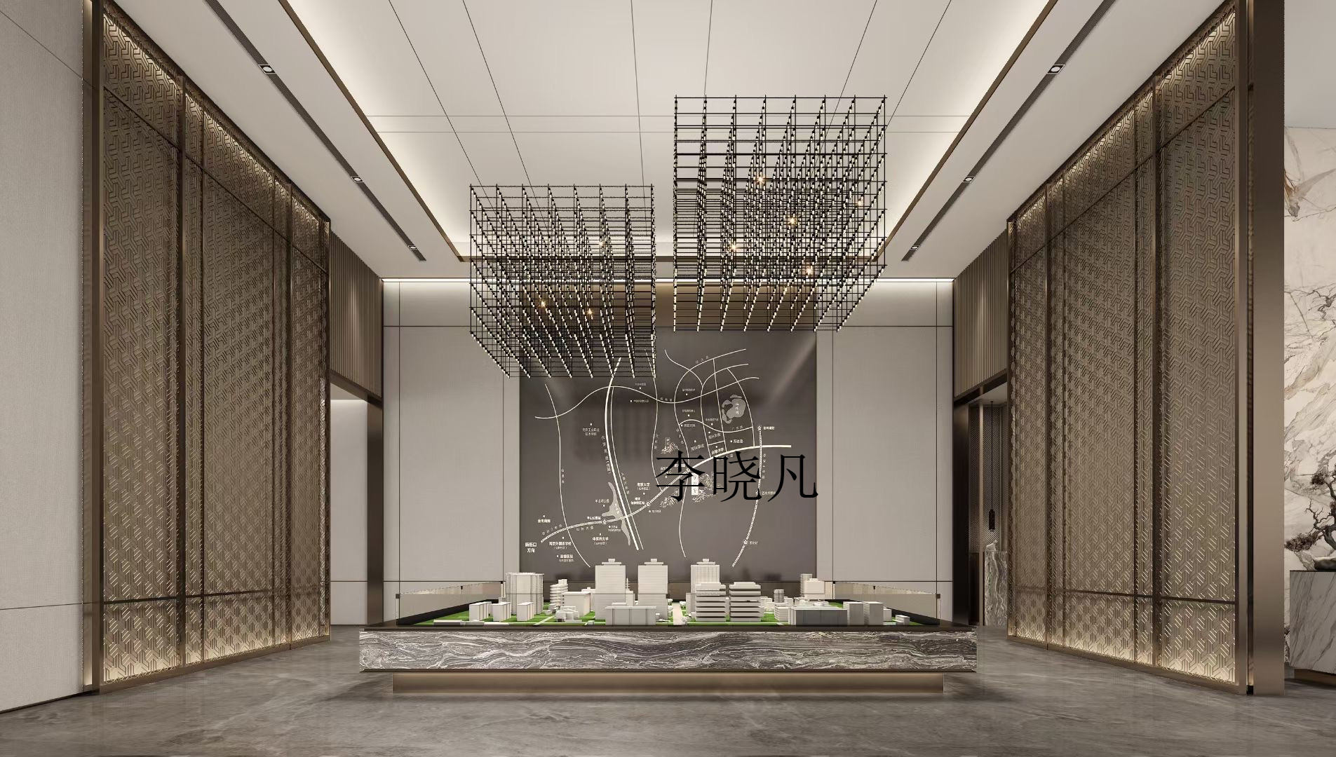 热气腾腾的工装售楼处设计-10