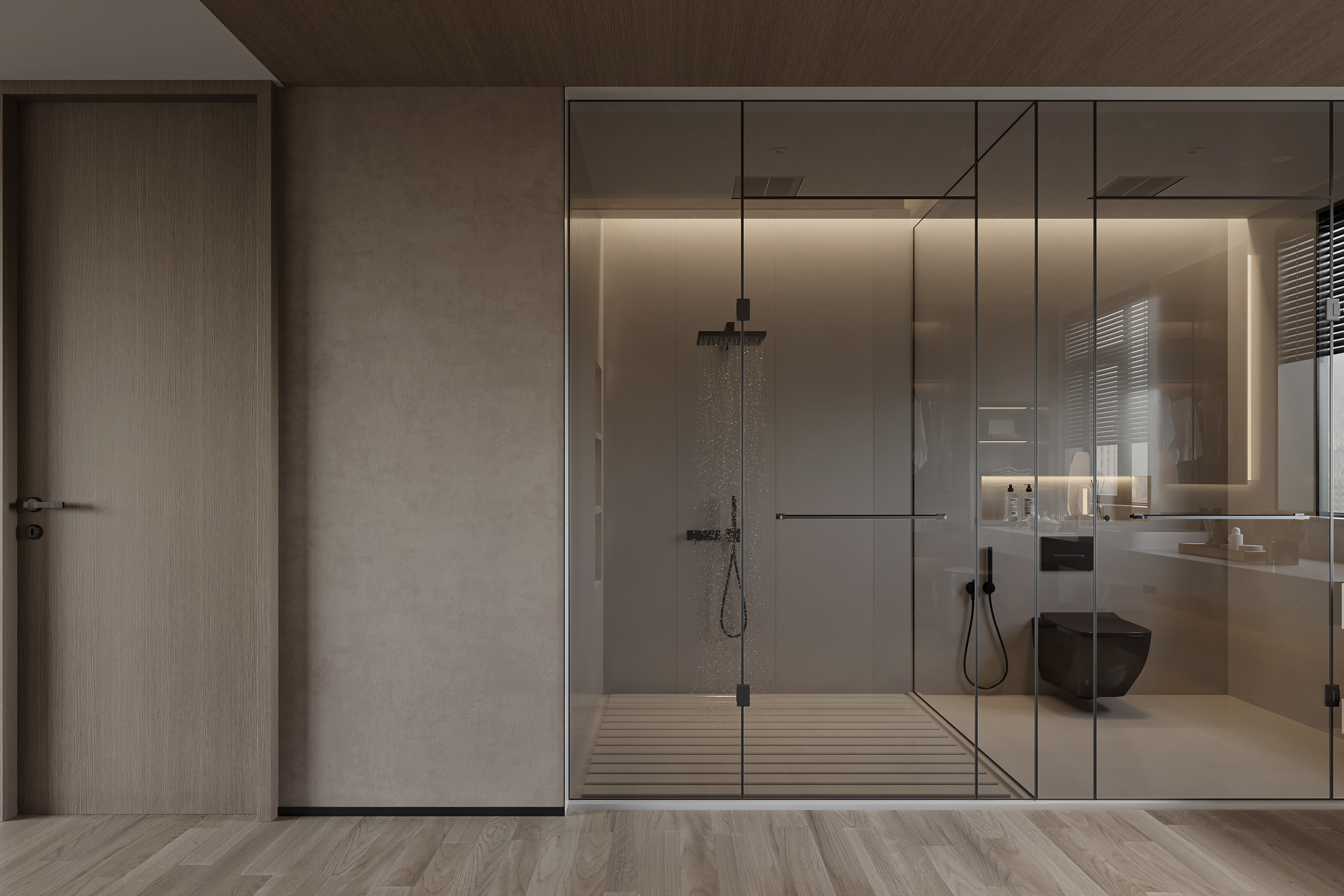 现代客餐厅卧室效果图表现-5