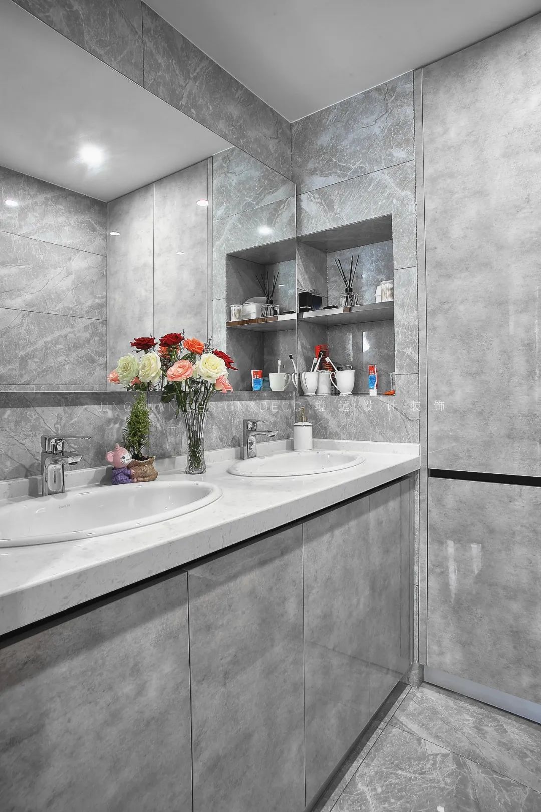 境远装饰 | 105㎡现代低奢灰度空间设计-54