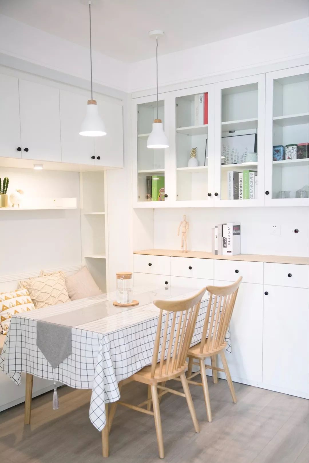 小户型餐厅餐边柜+吊柜设计-21