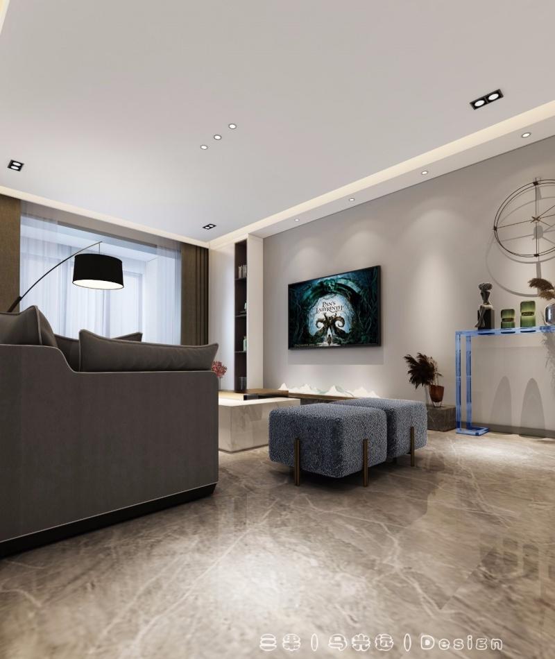 极简 94㎡光影空间 | 开放厨房、充足采光、深色木质调节-2