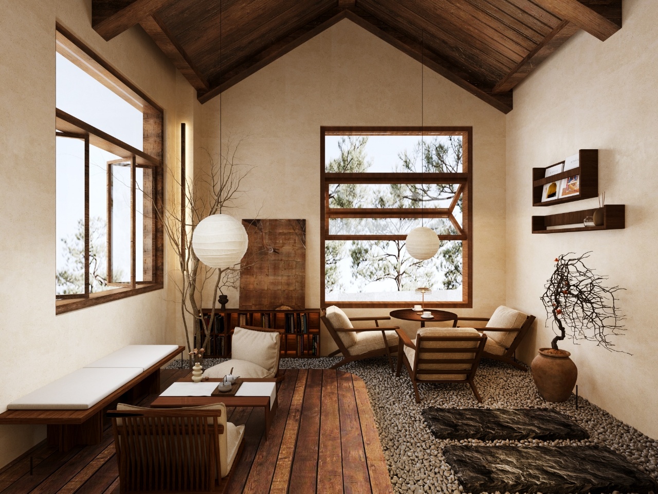 诧寂风咖啡厅效果图-1