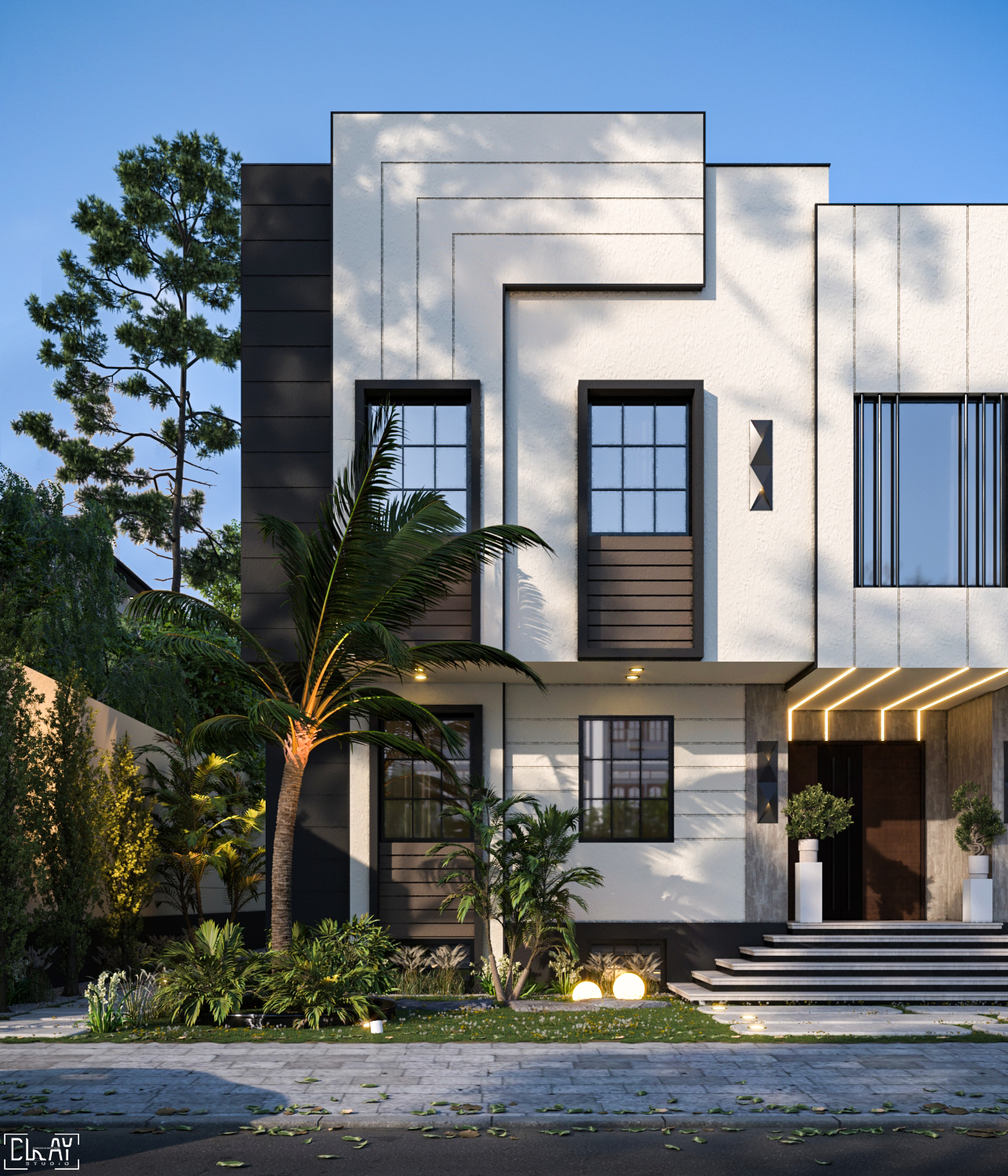 别墅正面丨沙特阿拉伯丨@clay studio-7