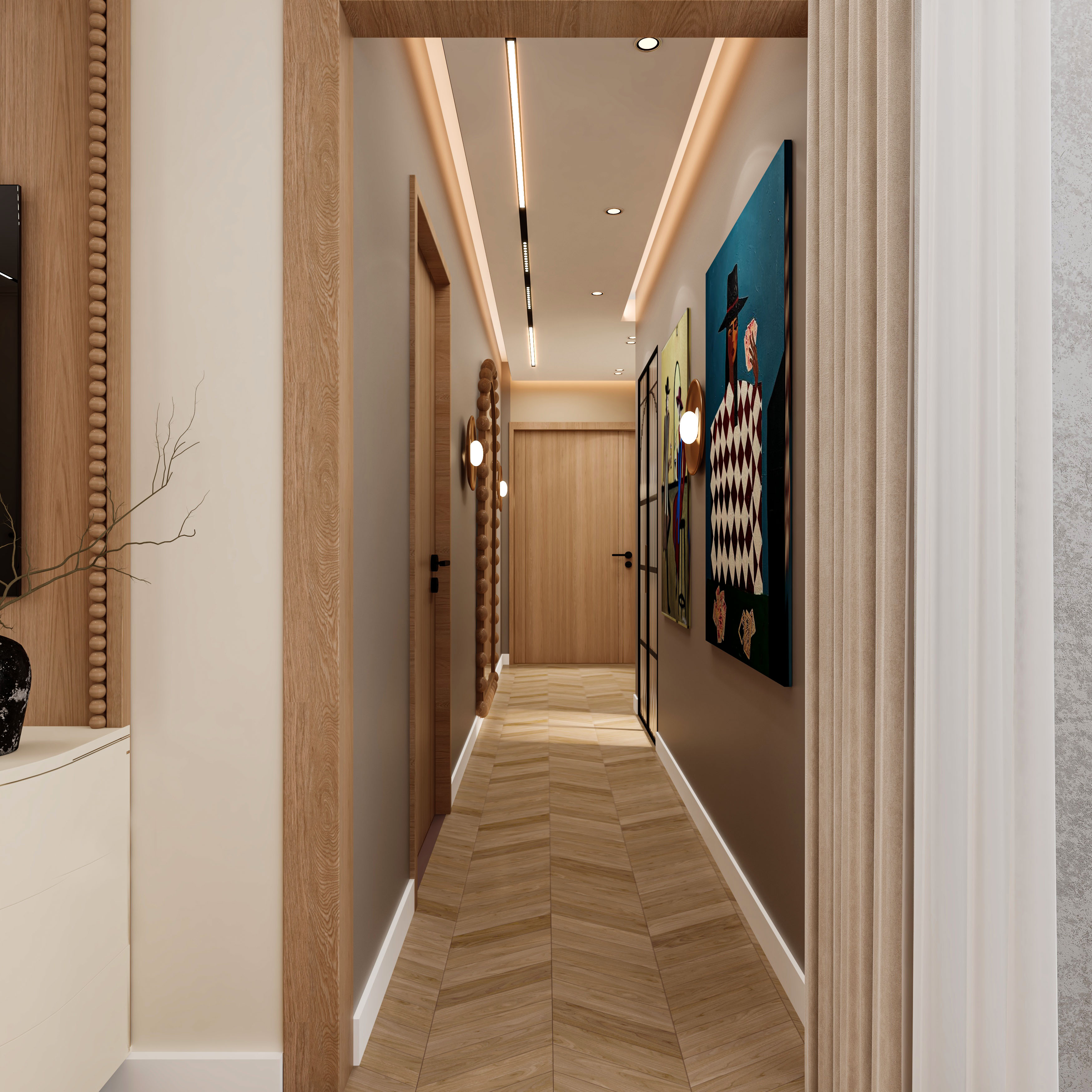 主卧室内设计丨Sara Salah-12