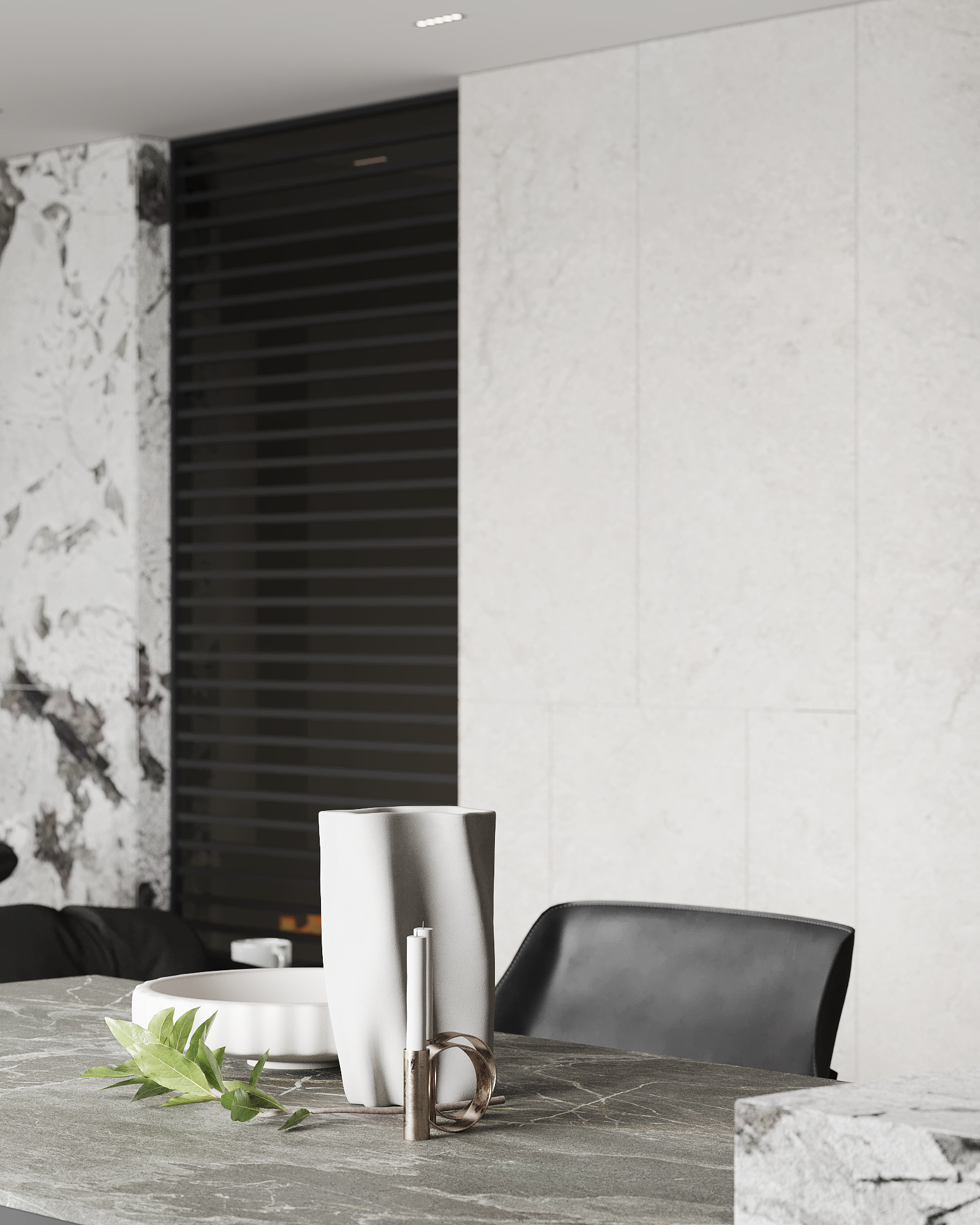 现代简约客餐厅 效果图 渲染-4