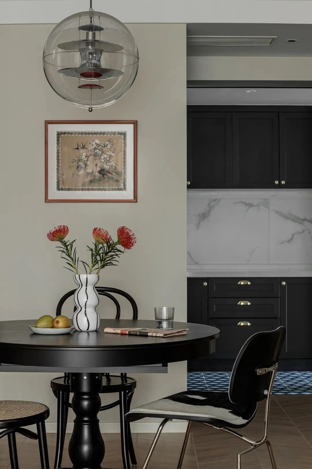 柔美复古风,79m²小两室婚房的精致设计-35