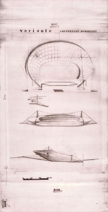 100 千名观众体育场项目丨法国巴黎丨勒·柯布西耶(Le Corbusier)-20
