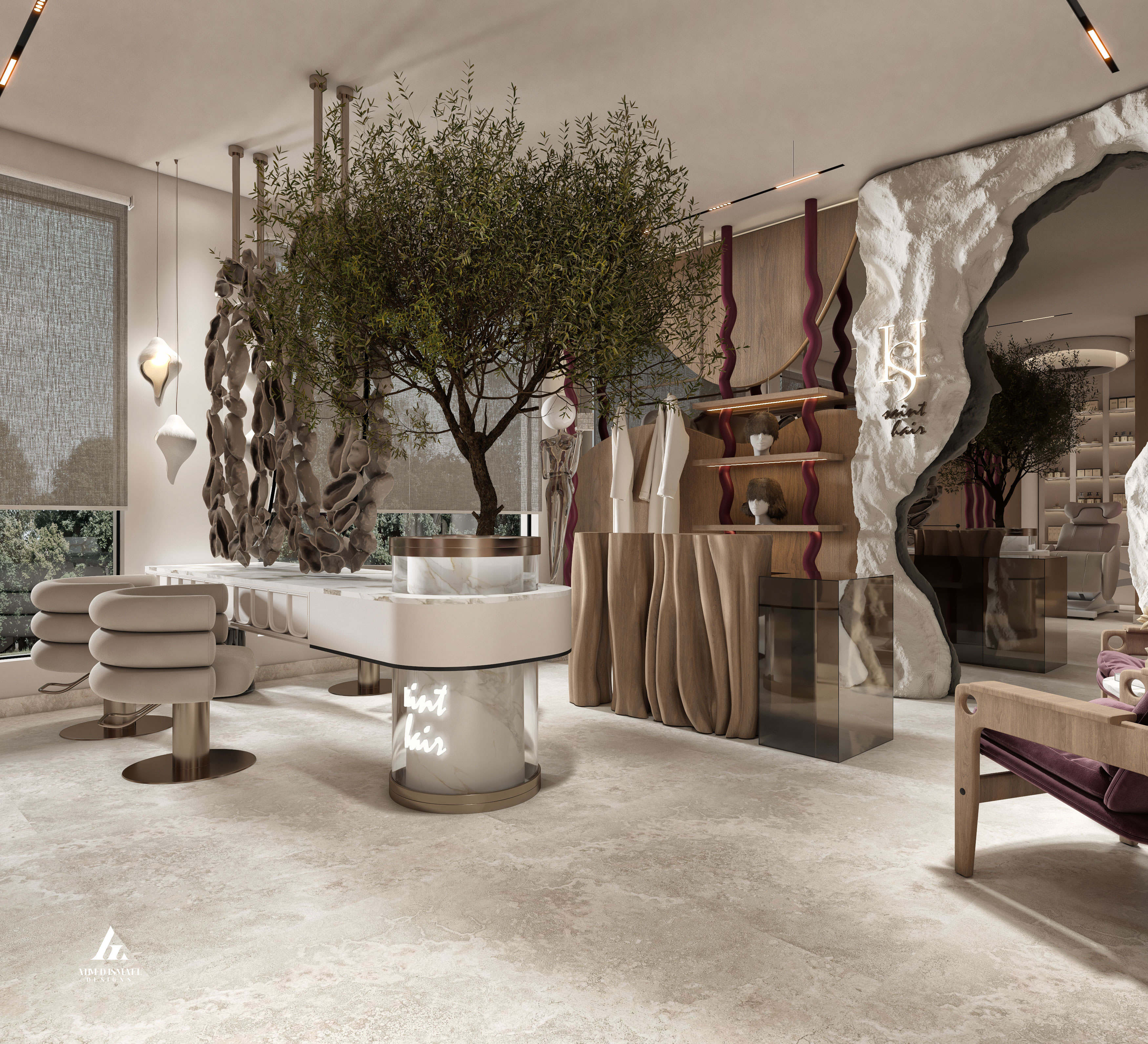 豪华现代美容院设计丨@ahmedismail_designs-9