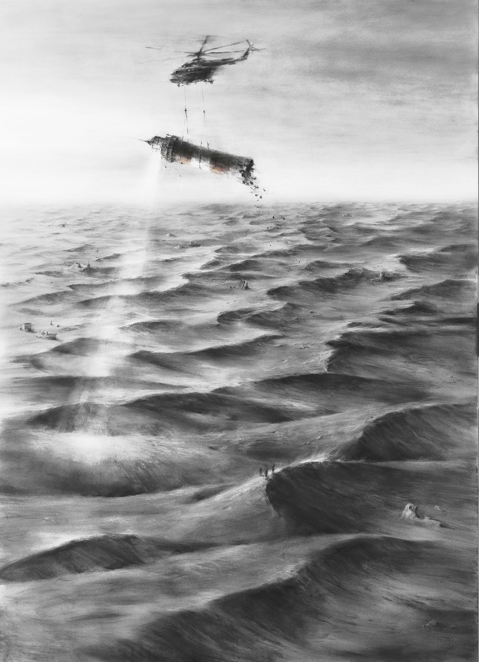 巴黎水线展览 | 船屋变艺术殿堂,Pejac 呈现环保与阶级议题-3