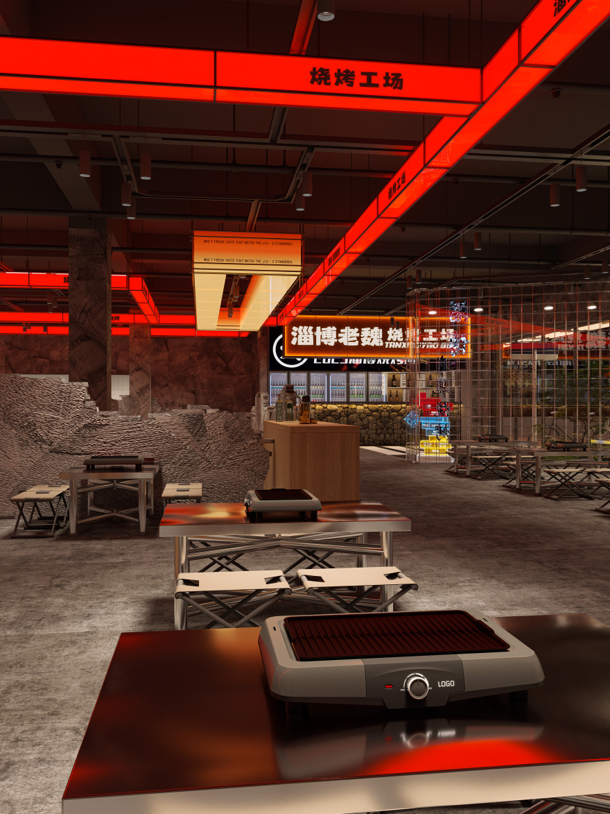 淄博老魏烧烤南昌总店设计丨中国南昌丨胡阳,王舰-9