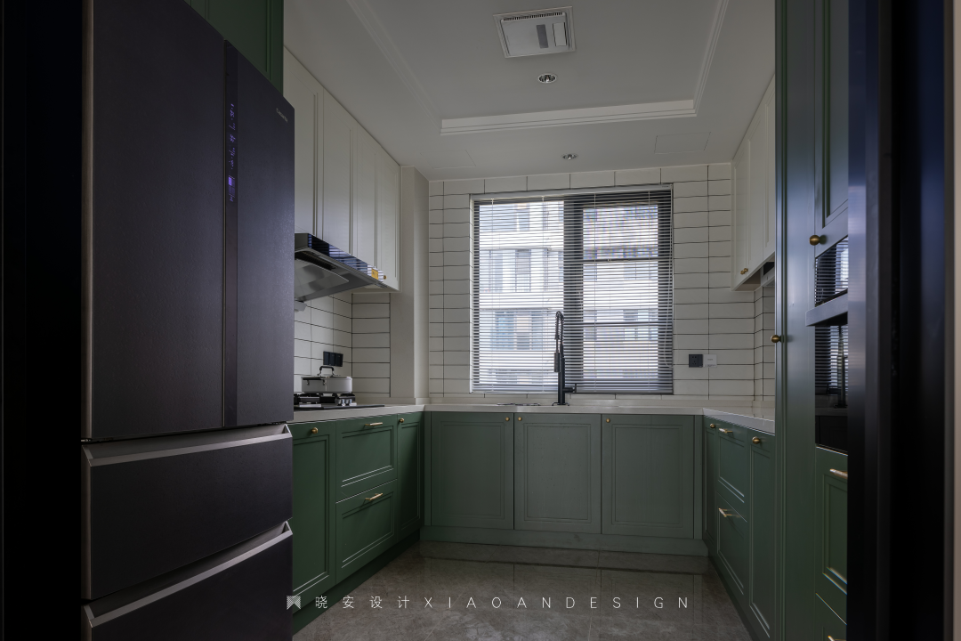 复古蓝红拼接法式美居丨晓安设计-50