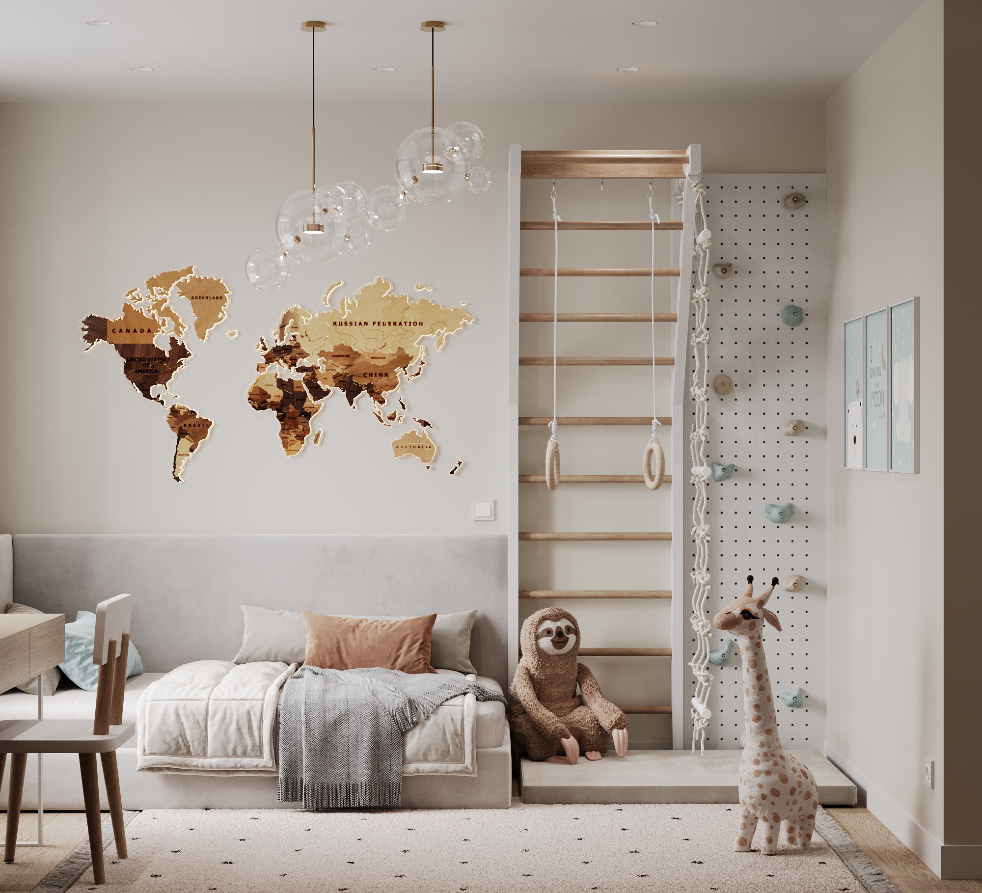 莫斯科 ЖК Аквилон Митино 儿童房室内设计丨俄罗斯莫斯科丨Елена Аксёнова,Elena Aksenova-8