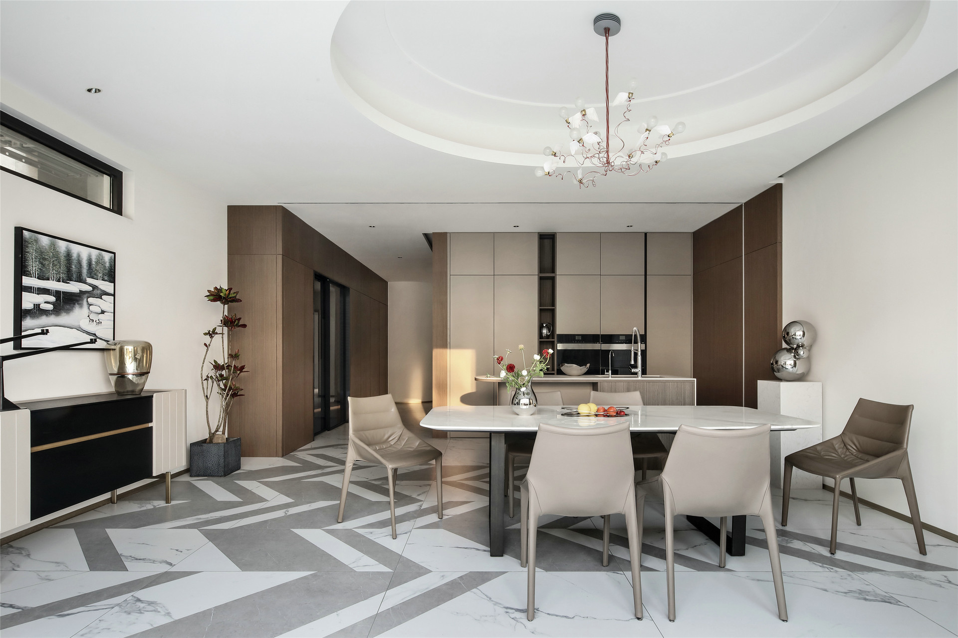 贵阳这波大平层设计，把“曲线高级感”玩成了家居顶流-21